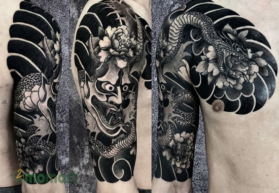 Hình tattoo rắn Nhật cổ chứa đựng nhiều tầng ý nghĩa