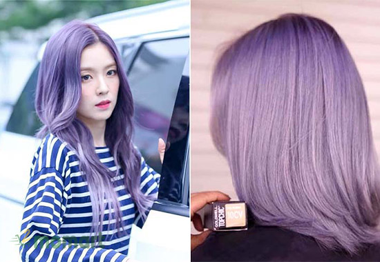 Thực hiện tóc tím khói lavender