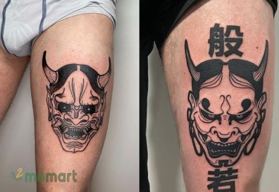 Có nhiều mẫu tattoo đùi trắng đen mà bạn có thể lựa chọn để xăm