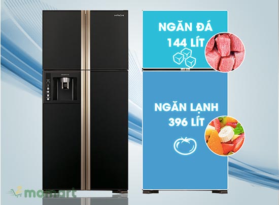 Tủ lạnh Hitachi R-W660PGV3 dung tích lớn