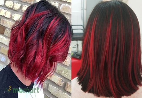 Màu tóc nhuộm light đỏ cực nổi bật và cá tính