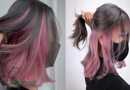 Tóc highlight hồng pastel giúp bạn bắt kịp thị hiếu thời trang