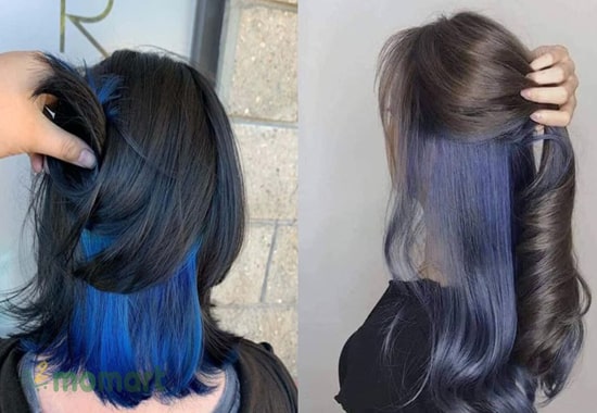 Móc light tóc màu xanh dương ẩn sau tai vừa trang nhã lại vừa phá cách