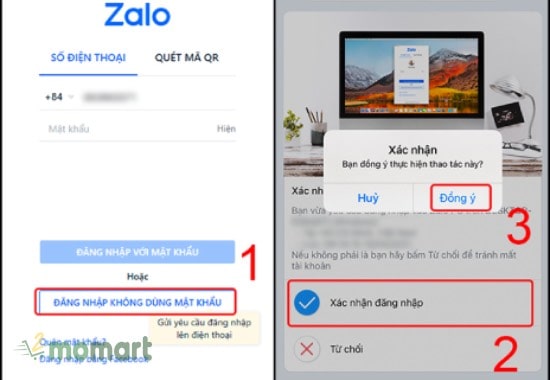 Cách đăng nhập Zalo không cần mật khẩu