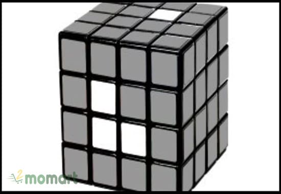 Bắt đầu xoay khối Rubik với mặt có tâm trắng