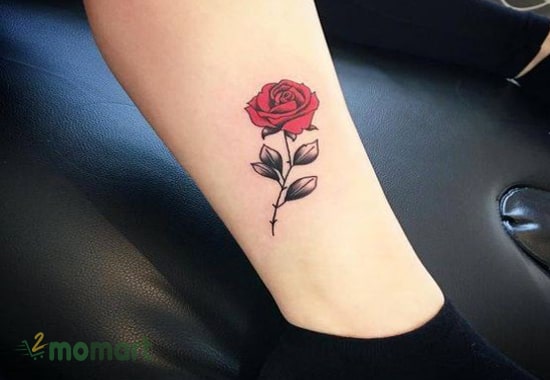 Tattoo hoa hồng ở chân đem đến cho người xăm sự huyền bí