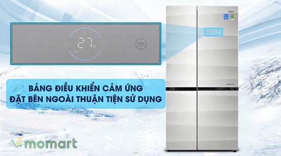 Tủ lạnh Aqua AQR-IG585AS (GS) bảng điều khiển