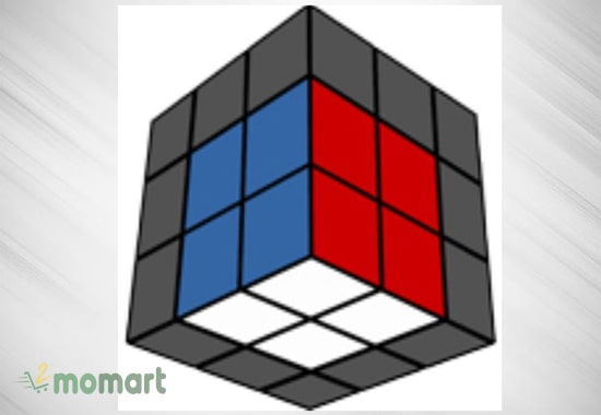 Xoay khối rubik tạo thành hình 2x2x2 theo hình