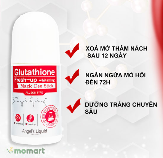 Angel’s Liquid Glutathione Fresh-up Whitening mang đến công dụng giảm thâm, khử mùi hiệu quả