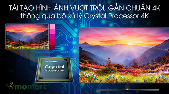 Smart Tivi Samsung 4K 55 inch UA55TU8500 tái tạo hình ảnh