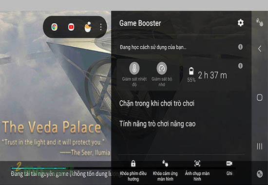 Tính năng Game Booster hỗ trợ chụp màn hình khi chơi game