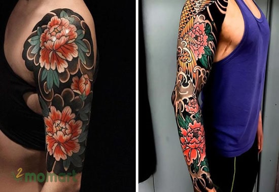Mẫu tattoo hoa sen Nhật cổ kín tay giúp bạn trở nên thu hút hơn