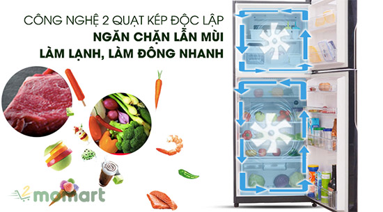 Tủ lạnh Hitachi 365 lít R-V440PGV3D bảo quản thực phẩm rất tốt