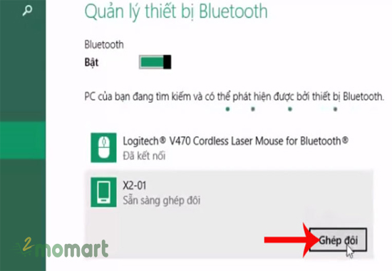 Ghép đôi để kết nối bluetooth laptop với loa