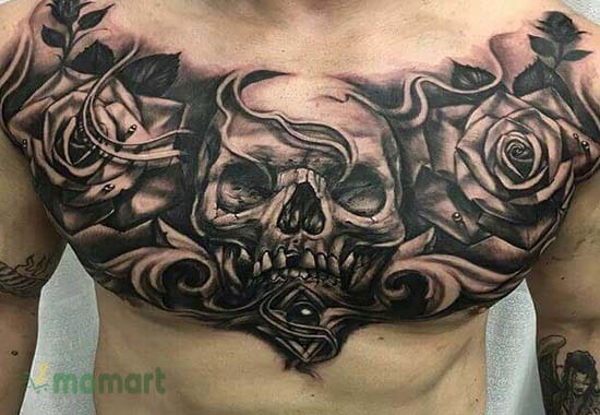 Tattoo 3D kín ngực nam với tạo hình đầy cuốn hút
