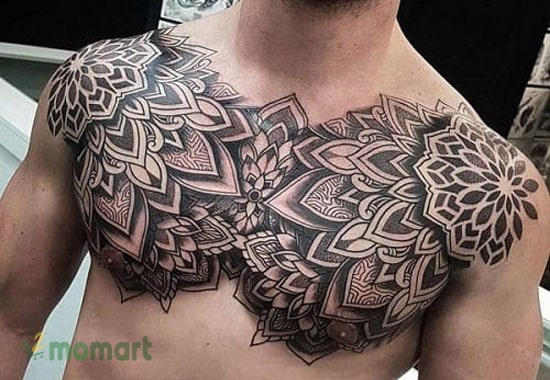 Tattoo họa tiết châu Âu được thể hiện với đường nét độc đáo
