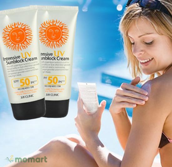 3W Clinic Intensive UV Sunblock Cream bảo vệ da hiệu quả khỏi ánh nắng mặt trời