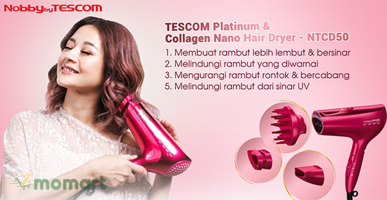 Tescom NTCD50 bảo vệ tóc khỏi nhiệt độ cao và hóa chất
