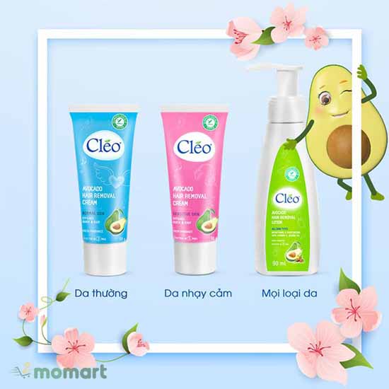 Kem tẩy lông Cleo Bơ sử dụng dễ dàng và nhanh chóng