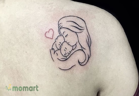 Vai là một vị trí tuyệt vời để đặt hình tattoo mẹ bồng con