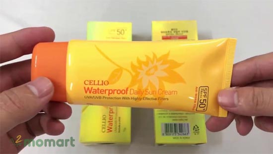 Cellio Waterproof Daily Sun Cream ức chế hình thành hắc sắc tố