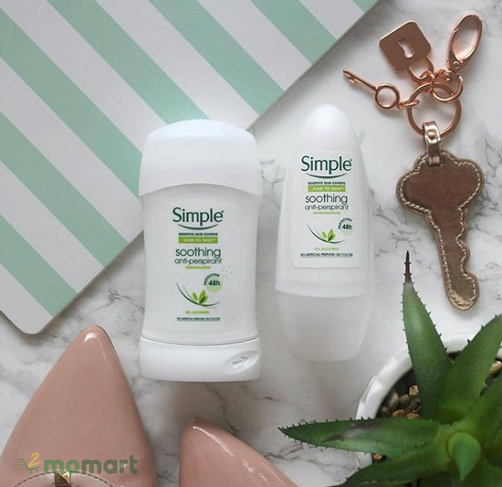 Simple soothing anti-perspirant rất dễ sử dụng
