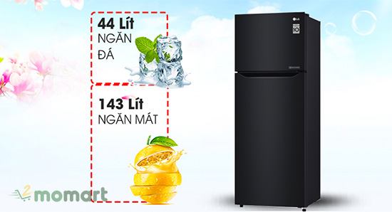 Tủ lạnh LG GN-L205WB thiết kế sang trọng, hiện đại