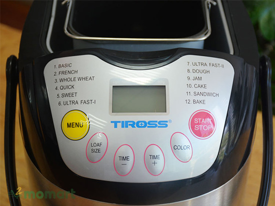 12 chức năng làm bánh thông minh của máy làm bánh mì Tiross 821