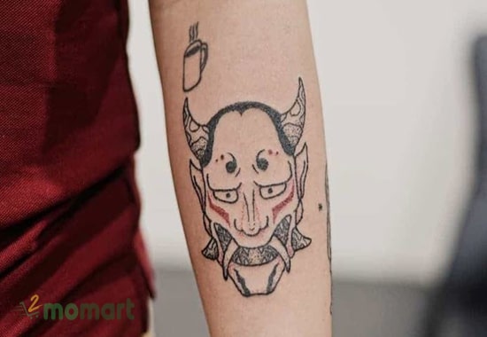 Tattoo hình mặt quỷ đơn giản là phong cách xăm được ưa chuộng