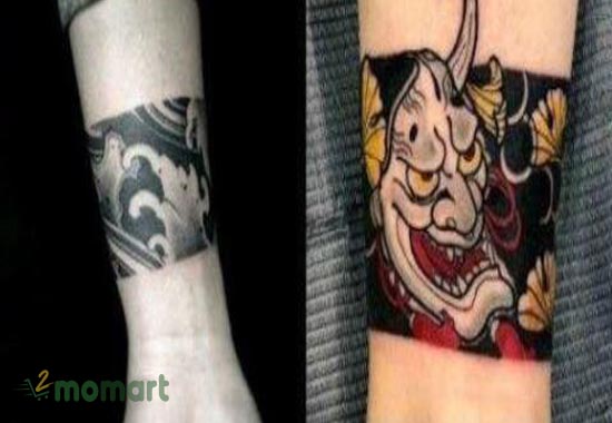 Tattoo mặt quỷ vòng tay tạo điểm nhấn riêng biệt cho chủ nhân