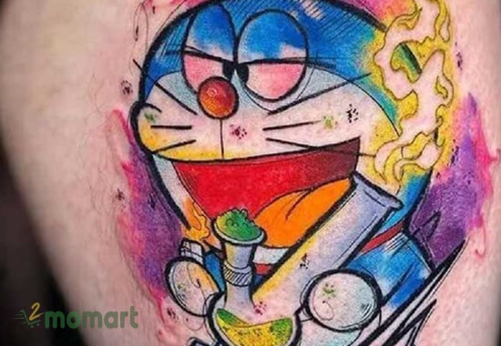 Xăm chiến binh Doraemon thể hiện sự hòa hợp của sức mạnh và trái tim