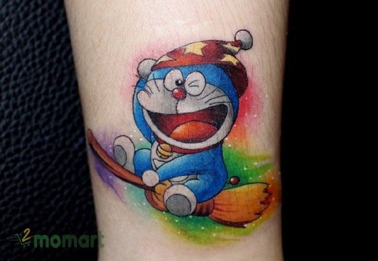 Mẫu tattoo Doraemon biết “phép thuật” đặc biệt ấn tượng