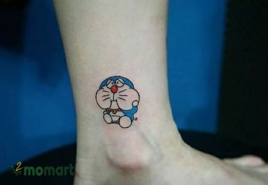 Mẫu xăm với biểu cảm đầy dễ thương của Doraemon