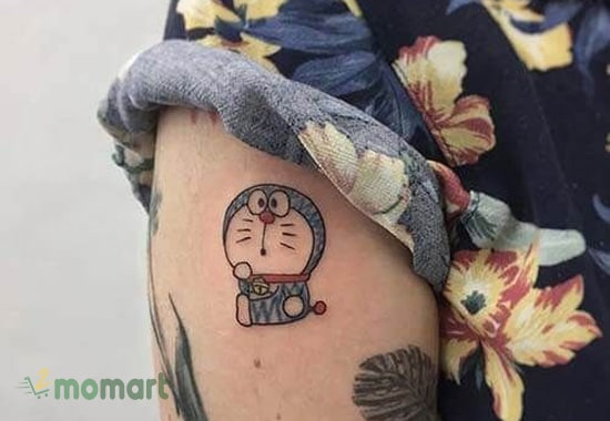 Hình tattoo Doraemon mini trên tay đặc biệt được ưa chuộng