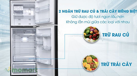 Ngăn chứa thông minh của tủ lạnh Aqua AQR-IG386DN (GBN)