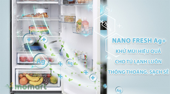 Tủ lạnh Aqua AQR-IG386DN (GBN) ngăn ngừa vi khuẩn và mùi hôi giúp bảo quản thực phẩm tốt hơn