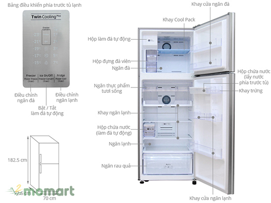 Thiết kế tủ lạnh Samsung RT46K6836SL