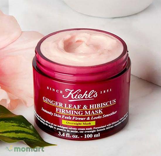 Mặt nạ ngủ Kiehl’s Ginger Leaf Hibiscus Firming Overnight loại bỏ vết nhăn