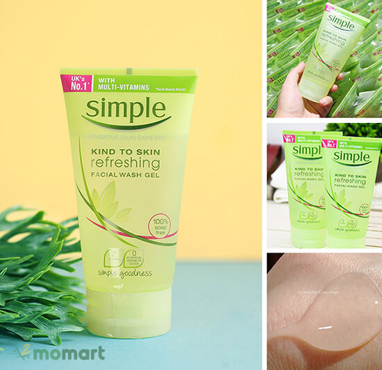 Simple Skin To Skin Refreshing Facial Wash Gel làm sạch da