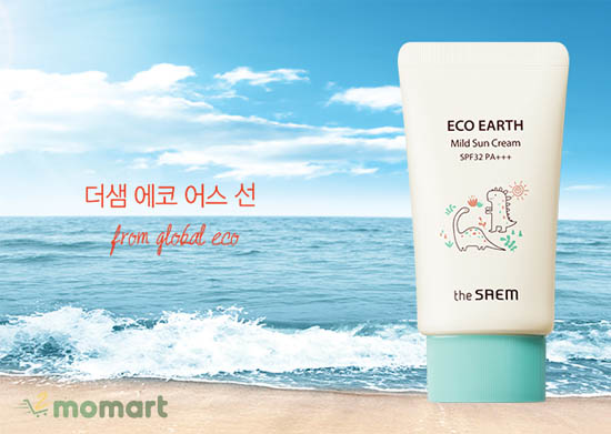 The Saem Eco Earth Mild Sun Cream giảm kích ứng da