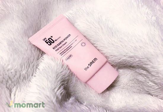 The Saem Eco Earth Pink Sun Cream  phù hợp cho da nhạy cảm