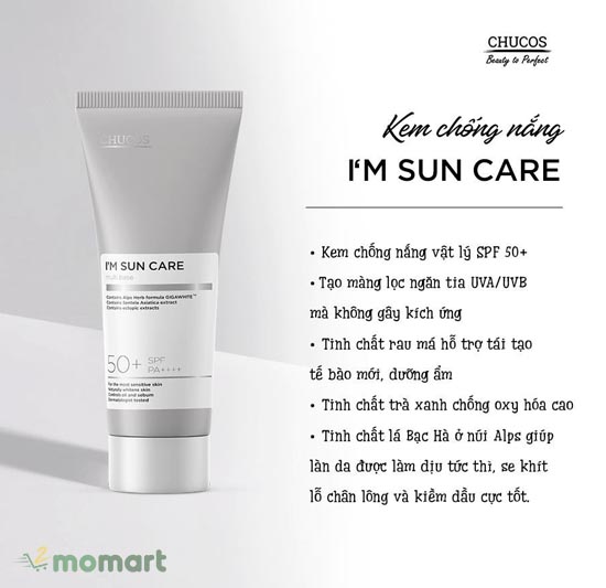 Kem chống nắng I’m Sun Care có thiết kế đơn giản sang trọng