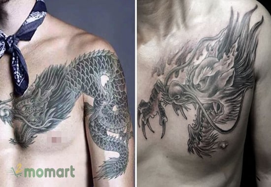 Tattoo rồng vắt vai mang ý nghĩa về sự may mắn