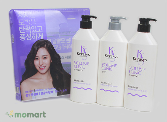 Kerasys Hair Clinic System Volume màu tím giúp tóc khỏe mạnh