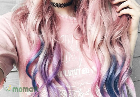 Tóc Dip Dye với những mảng màu hồng pastel cực kỳ mới lạ