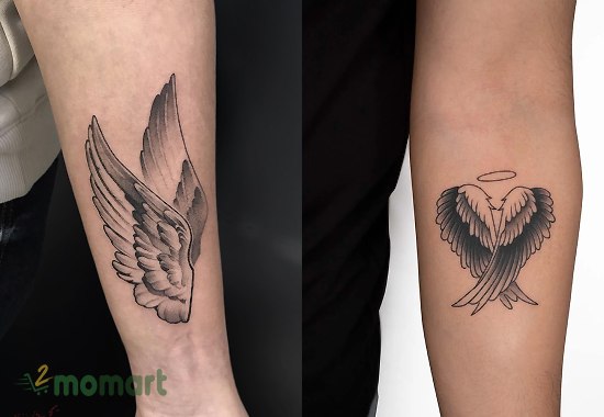 Tattoo cánh thiên thần ở tay
