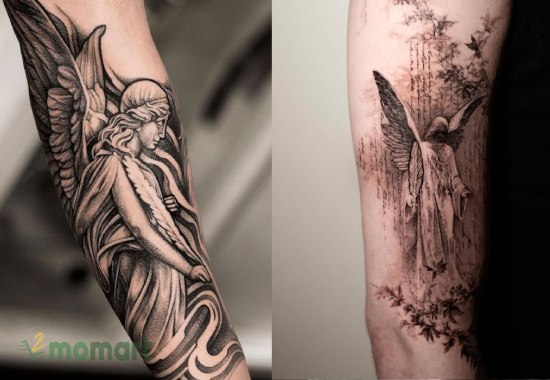 Tattoo thiên thần ở tay phủ kín tay