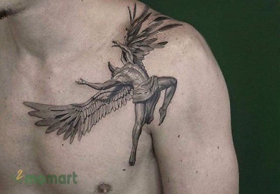 Tattoo thiên thần ở vai mang lại niềm tin tôn giáo