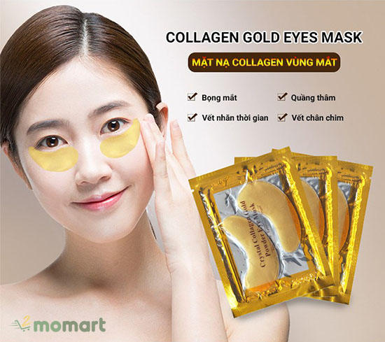 Mặt nạ mắt Crystal Collagen Gold Powder Eye Mask dưỡng trắng da