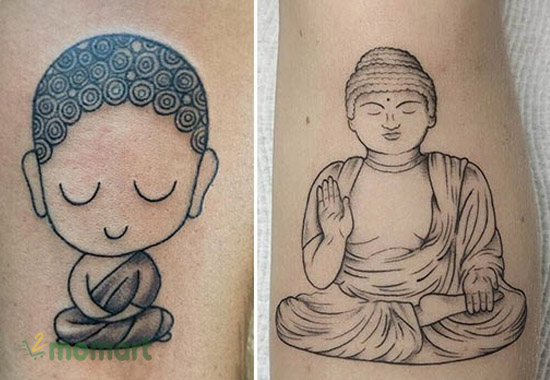 Xăm hình Phật mini trên tay